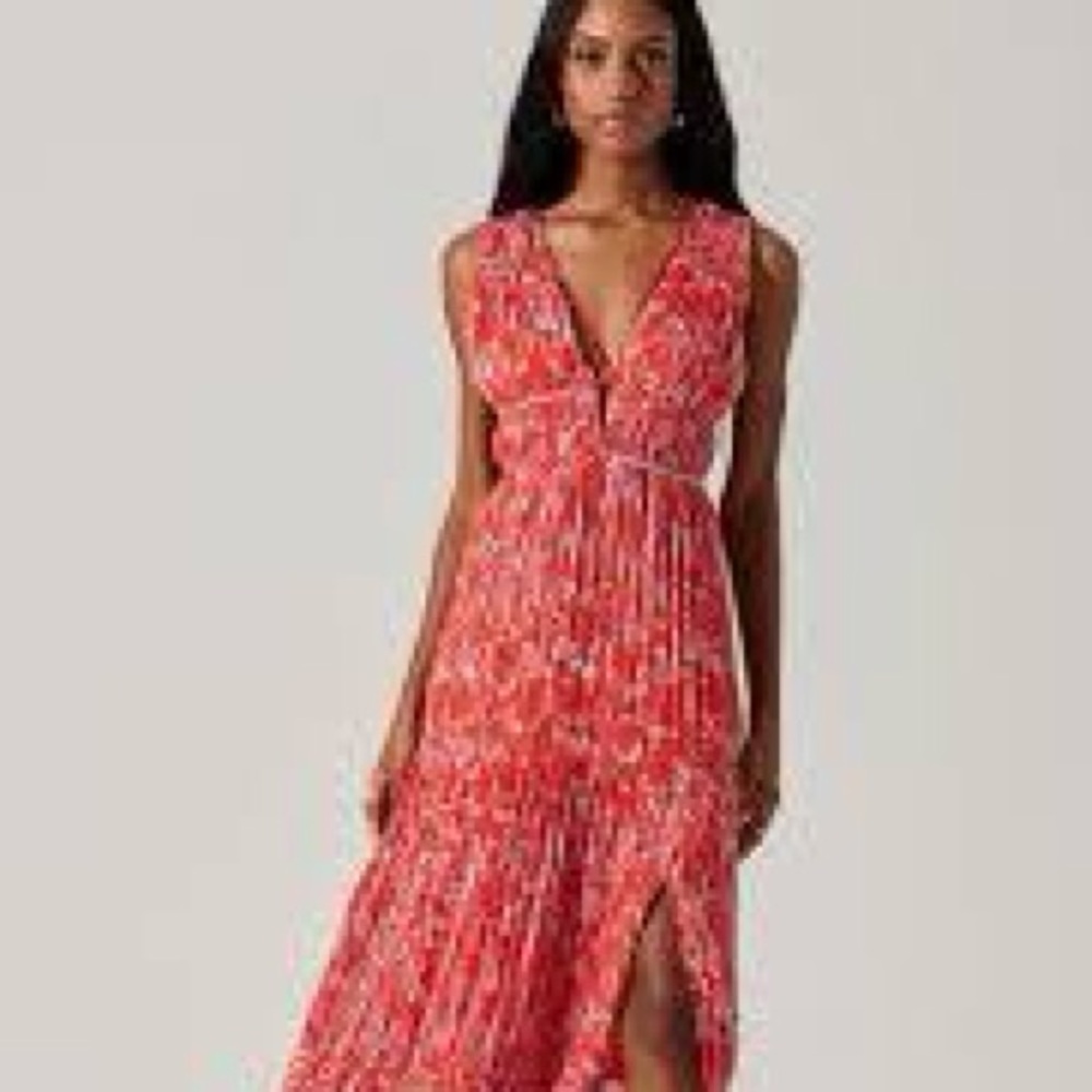 Astr the Label Pescadero Maxi Dress Sleeveless Long with Slit Sz Large NWT $178